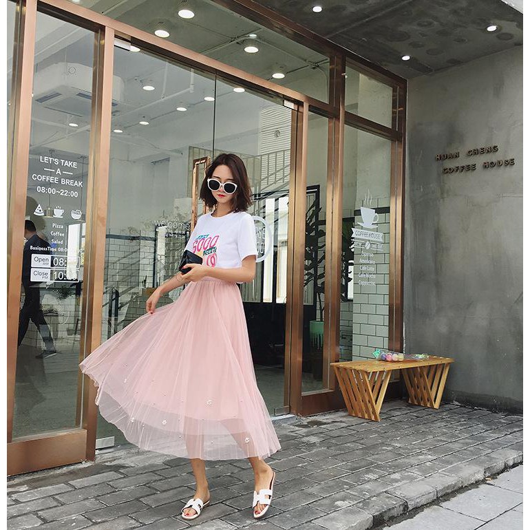 Chân Váy ren đính hạt 326