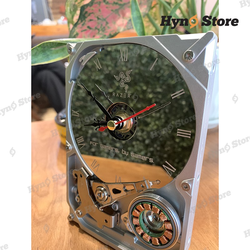 Đồng hồ hand made logo Razer trang trí góc máy tính - Hyno Store