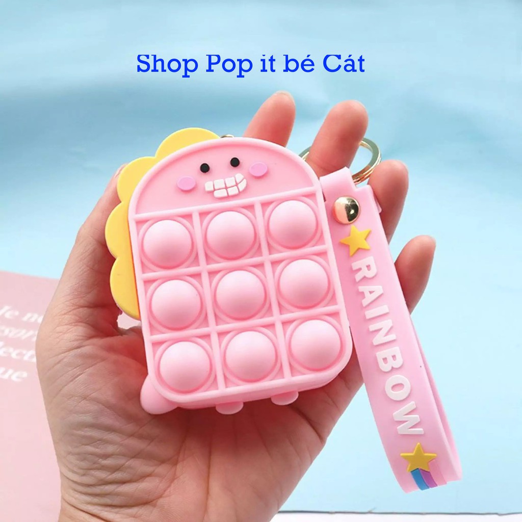 Đồ chơi Pop it - Túi vật dụng ra ngoài dây móc khóa