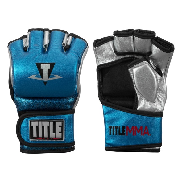 Găng Tay Title MMA Menace Metallic Training Gloves - Blue