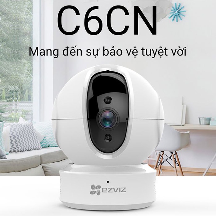 Camera wifi AI không dây Ezviz C6CN 2MP C6W 4MP, tích hợp AI H265, đàm thoại 2 chiều, xoay 360 độ (hàng chính hãng)