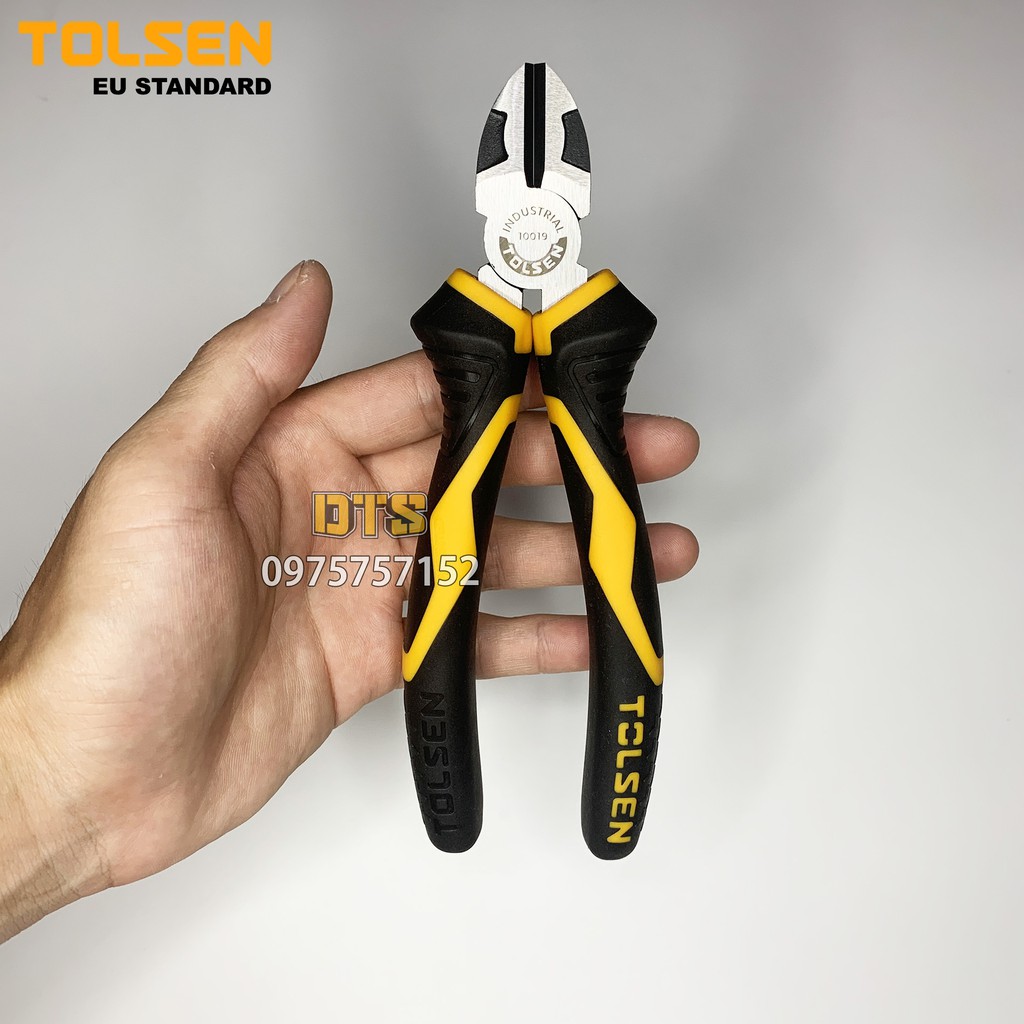 Kìm cắt công nghiệp TOLSEN 7 inch/ 180mm, thép CR-V cao cấp mạ Niken chống gỉ – Tiêu chuẩn xuất khẩu Châu Âu