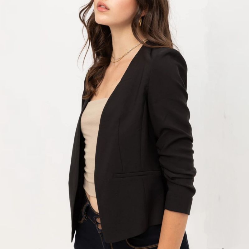 {Nhiều màu} Áo blazer cổ V tay rút Love Tree xuất Mỹ (có sẵn) | BigBuy360 - bigbuy360.vn