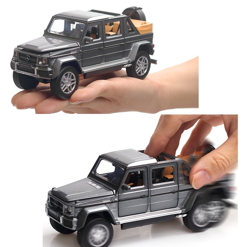 Mô hình xe ô tô Mercedes G650 tỉ lệ 1:32 bằng kim loại chạy cót có âm thanh và đèn