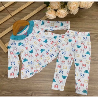 Đồ bộ tay dài bé gái 8-23 kg thun borip xuất xịn đồ bộ trẻ em quần áo trẻ em