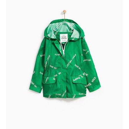 Áo gió Zara bé gái 1 lớp size đại size 5-13/14T