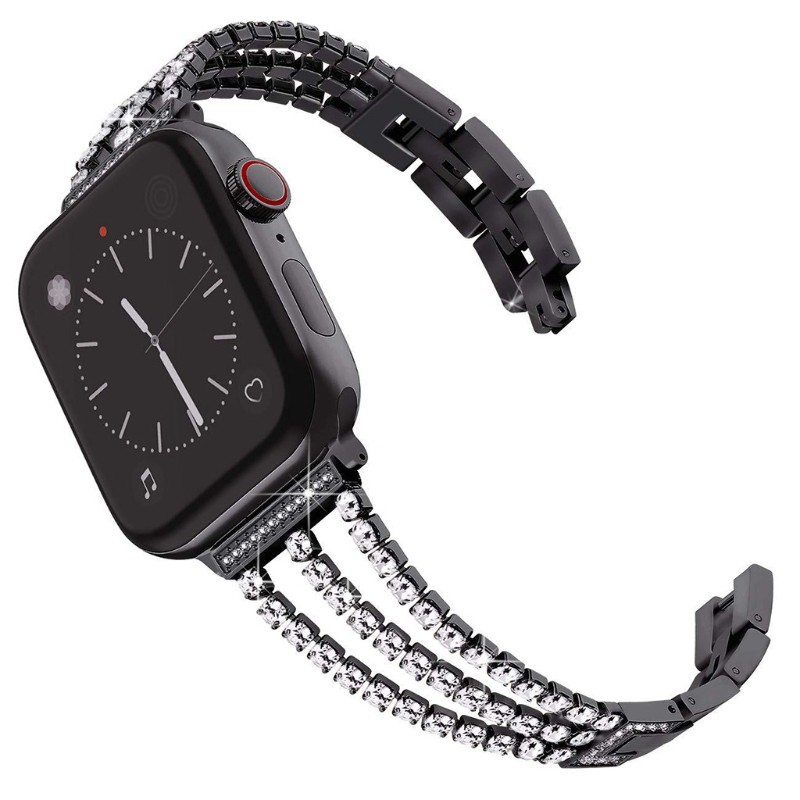 Dây Đeo Inox Đính Đá Cho Đồng Hồ Thông Minh Apple Watch