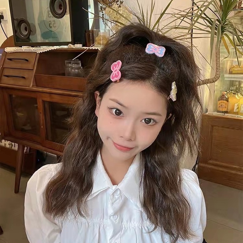 Kẹp Tóc Mái Mỏ Vịt Hình Nơ Trái Tim Màu Kẹo Ngọt Dễ Thương Phong Cách Hàn Quốc Nhật Bản Cho Nữ