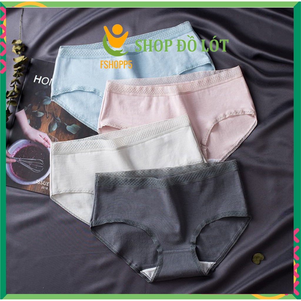 [Mã WASTDEP giảm 5K đơn bất kì] Quần lót nữ cotton cạp lưới, Quần chip nữ kháng khuẩn FSHOPP5 | BigBuy360 - bigbuy360.vn