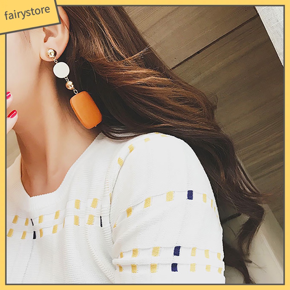 Đôi Hoa Tai Nữ Bằng Gỗ Phong Cách Retro Xinh Xắn