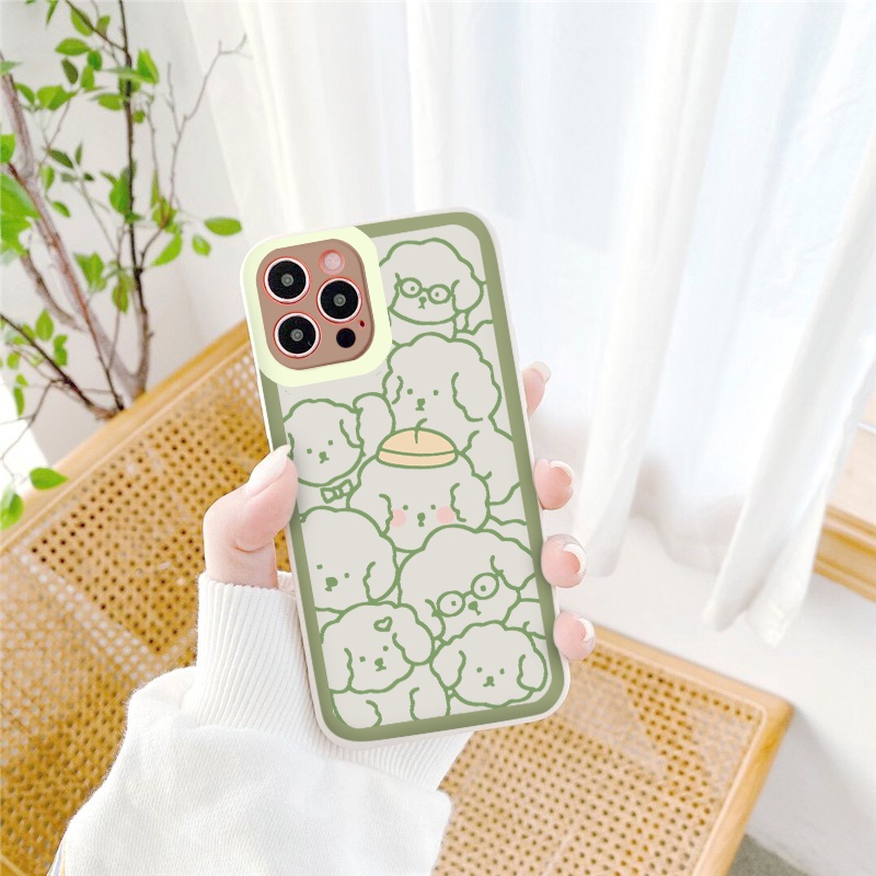 Ốp lưng iphone Cute Sheep trong cạnh vuông 6/6plus/6s/6splus/7/7plus/8/8plus/x/xr/xs/11/12/13/pro/max/plus/promax