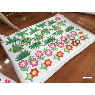 tranh decal mầm non- hoa trang trí 2
