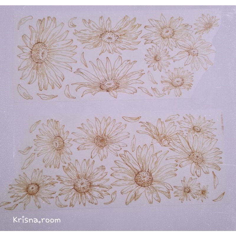 Krisna.room ♡ Chiết 1 chu kì 35cm cuộn băng dán hình hoa Hướng Dương xinh xắn