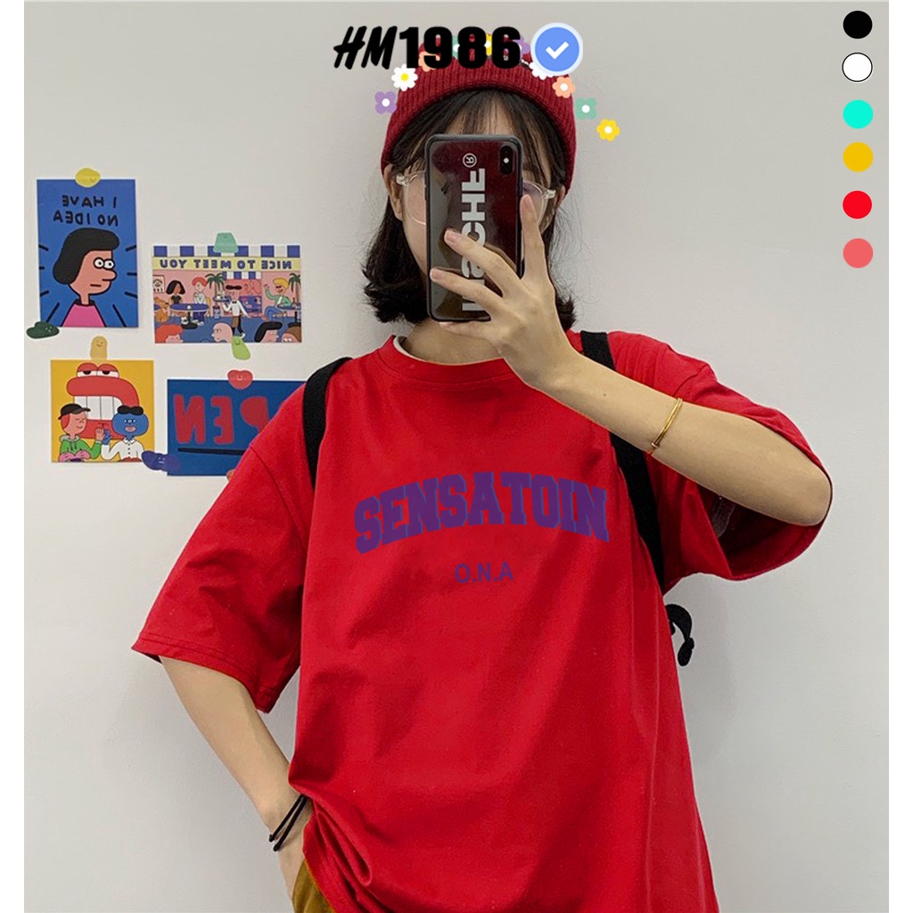 Áo thun tay lỡ form rộng unisex HM1986 3172