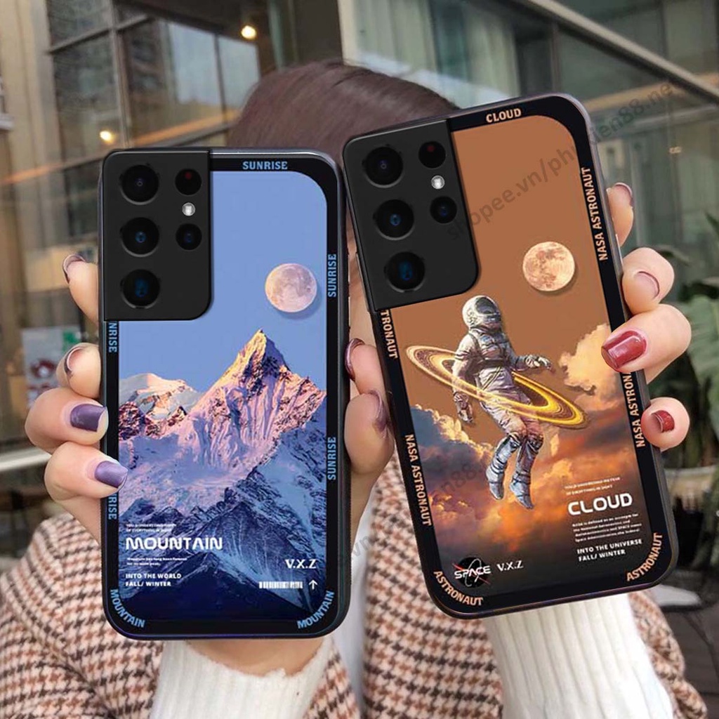 Ốp Samsung S21 Ultra hình vũ trụ, mountain, cloud phong cách cá tính