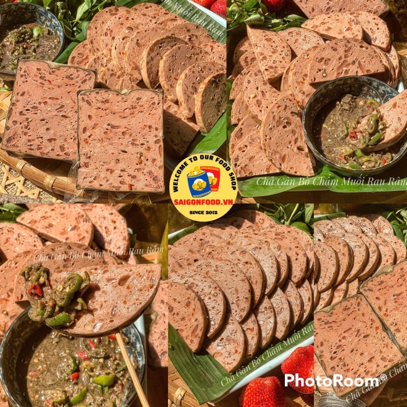 Chả Bò Gân Đặc Biệt Kèm Muối Tiêu - Nhà Làm Chất Lượng Ko Bột - Gân Dai Giòn Thơm Siêu Ngon