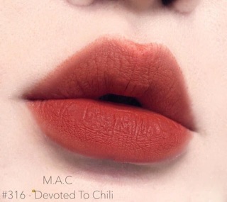 Son Mác power kiss 316 DEVOTED TO CHILI unbox