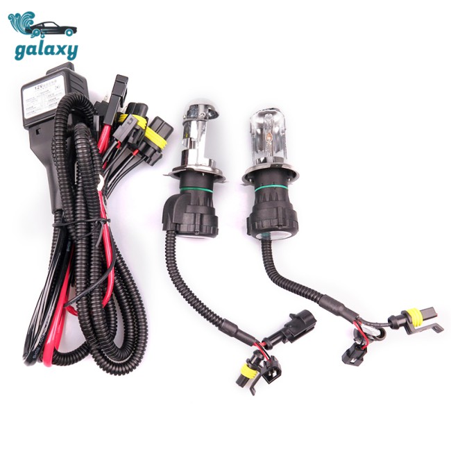 Set 2 đèn pha Xenon 55W H4 HID kèm bộ chấn lưu và phụ kiện lắp đặt dành cho ô tô