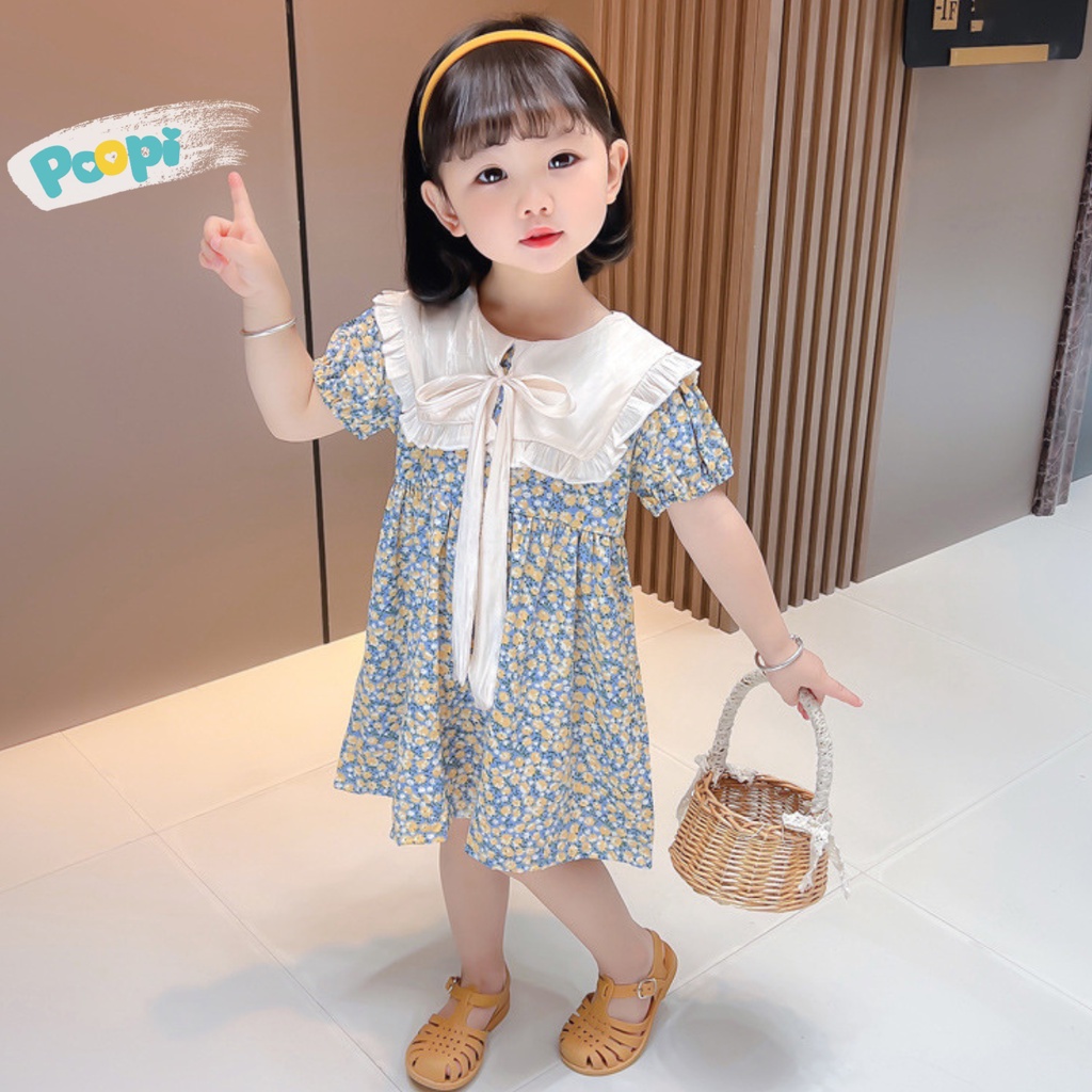Váy Công Chúa Poopi Váy Bé Gái Hoa Nhí Dáng Babydoll Dễ Thương
