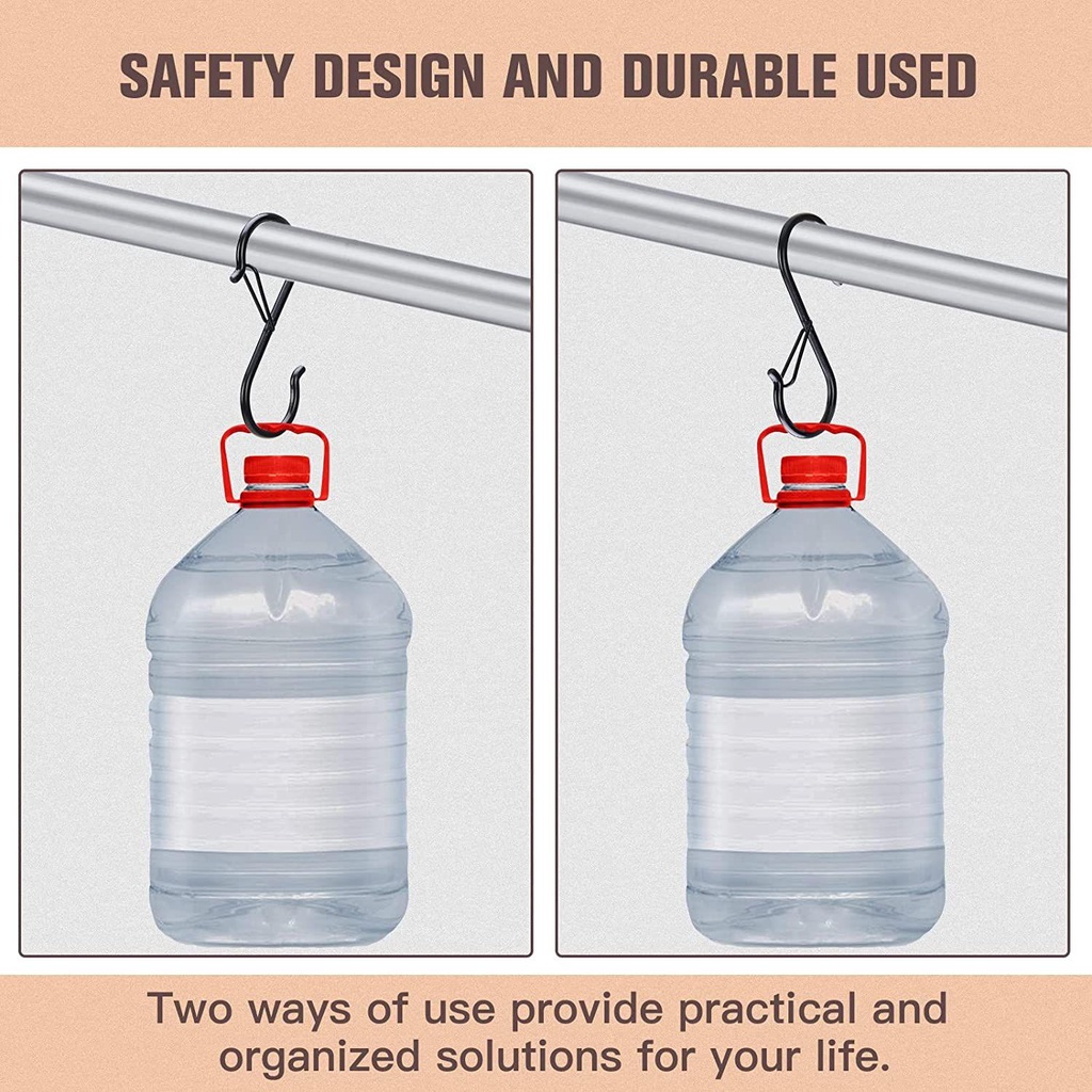 KUNHEV Set 4 Móc Khóa Chữ S Chống Rơi Chịu Được Sức Nặng Dành Cho Vườn Nhà Tắm