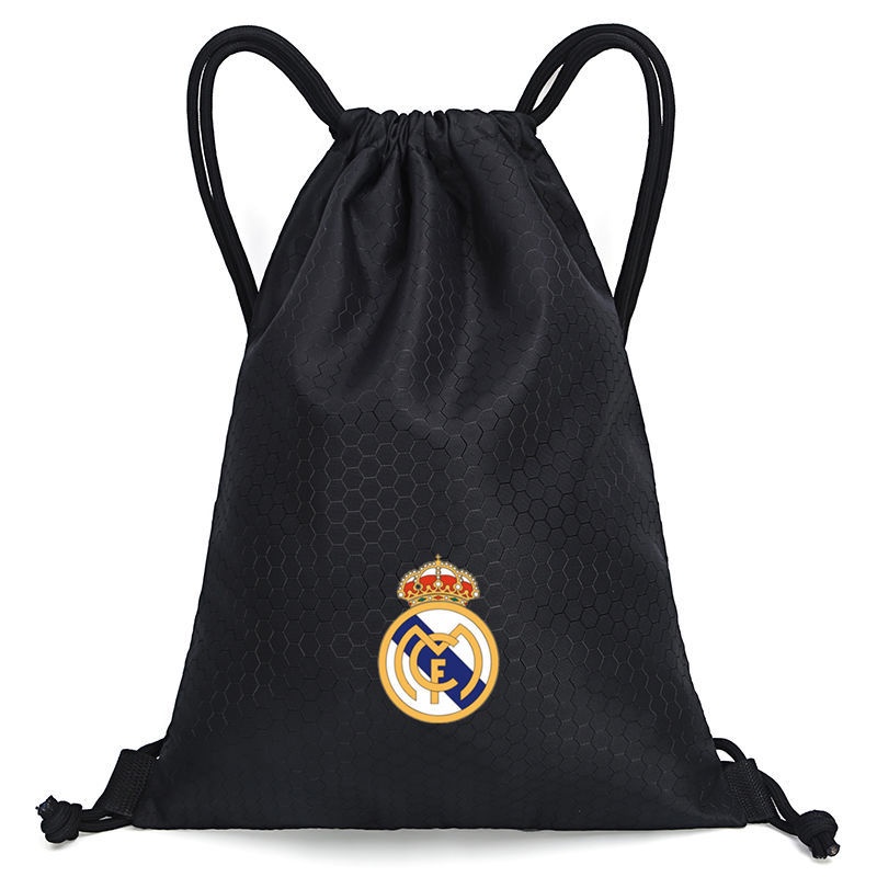 Ba Lô Dây Rút Real Madrid Thiết Kế Đơn Giản Siêu Nhẹ Chống Thấm Nước Cho Nam Và Nữ