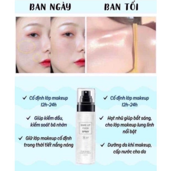 Xịt Khóa Nền - Xịt Khóa Makeup Giữ Lớp Trang Điểm Lâu Trôi Bắt Sáng Kiềm Dầu | BigBuy360 - bigbuy360.vn