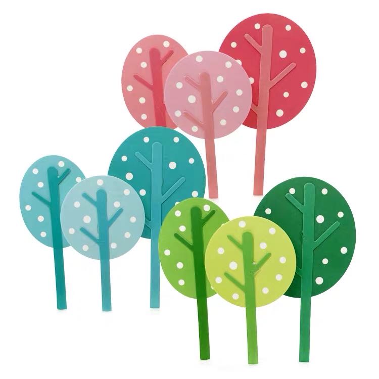 Set 3 Que Cắm Trang Trí Bánh Kem Hình Rừng Cây Xinh Xắn
