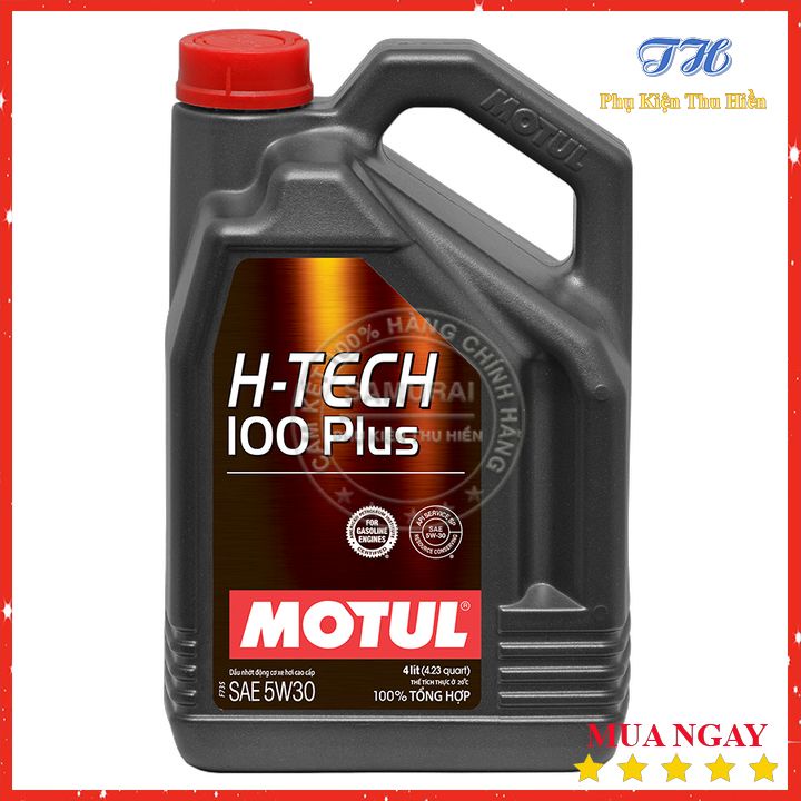 Nhớt Xe Hơi Motul H-Tech 100 Plus 5W30 Bình 4 Lít - Hàng Chính Hãng