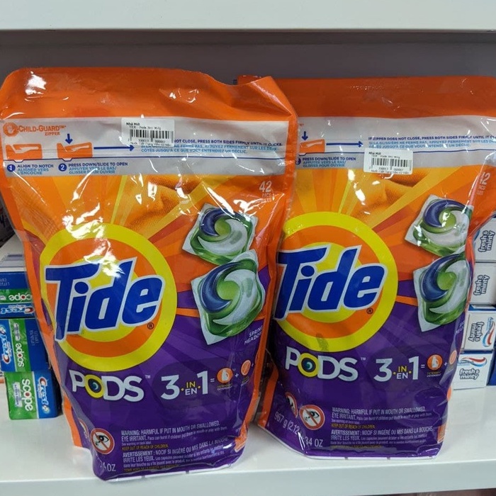 Viên giặt quần áo TIDE Pods 3in1 967(42 Viên) / Viên giặt Tide thơm quần áo