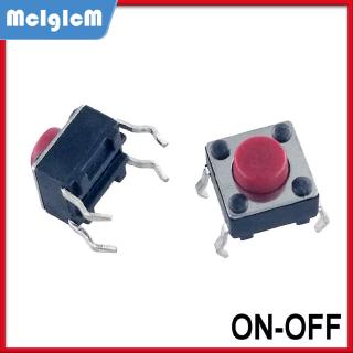 Bộ 100 công tắc nút nhấn đỏ 6*6*5mm 4 cực đa dụng chất lượng cao