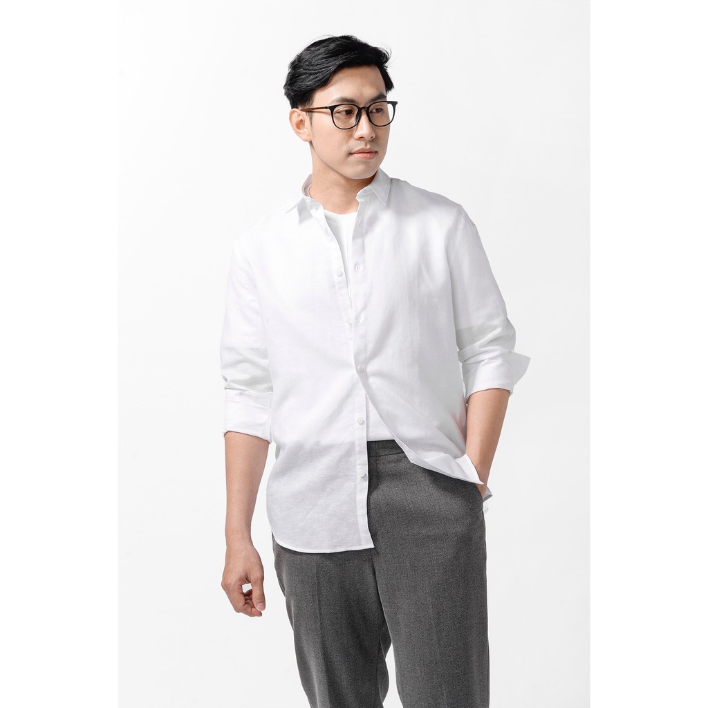 [ROUTINE] - Áo sơ mi LINEN x COTTON tay dài 5 màu 10S21SHL006 - Shop LA STORE