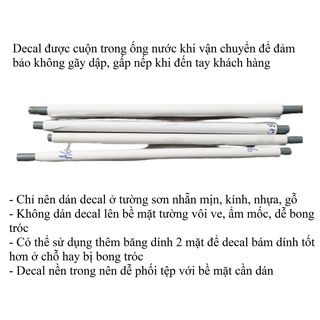 Decal dán tường nhiều mẫu, tranh dán tường giấy PVC cao cấp hàng đẹp