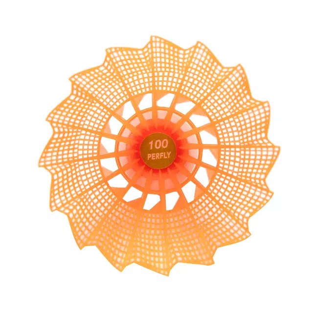 Hộp 3 quả cầu lông nhựa tốc độ trung bình PSC 100 - Trắng Xanh lá Cam MIRILIK DECA