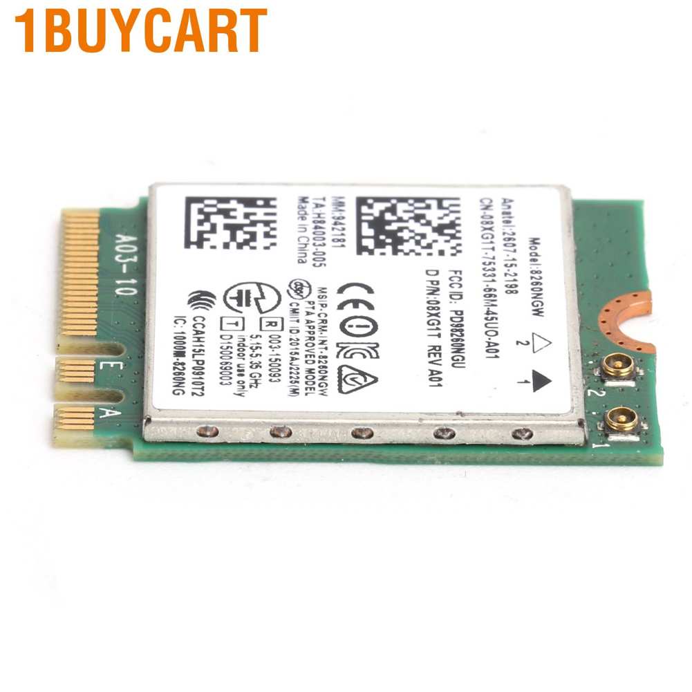 1buycart 2.4/5Ghz Dual-band 8260NGW AC Wireless Card BT4.1 For Xps 12 13 15