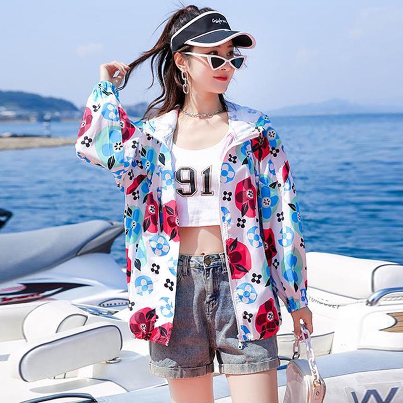 Áo Khoác Chống Nắng / Tia Uv Thoáng Khí In Họa Tiết Rằn Ri Cho Nữ