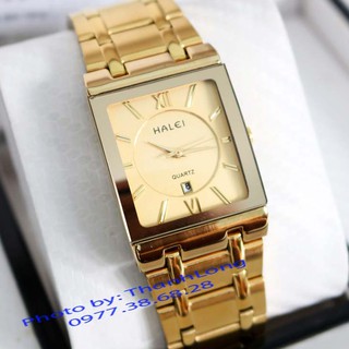 Đồng hồ nam Halei 6868 chính hãng mặt vuông cao cấp sang trọng_Tặng pin cao cấp
