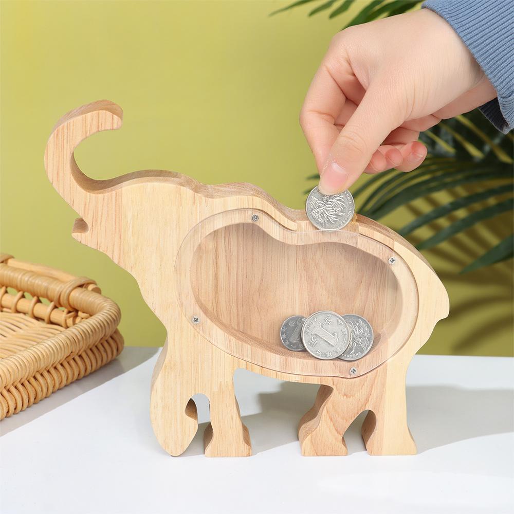 Hộp Đựng Tiền Tiết Kiệm Bằng Gỗ Trang Trí Nhà Cửa
