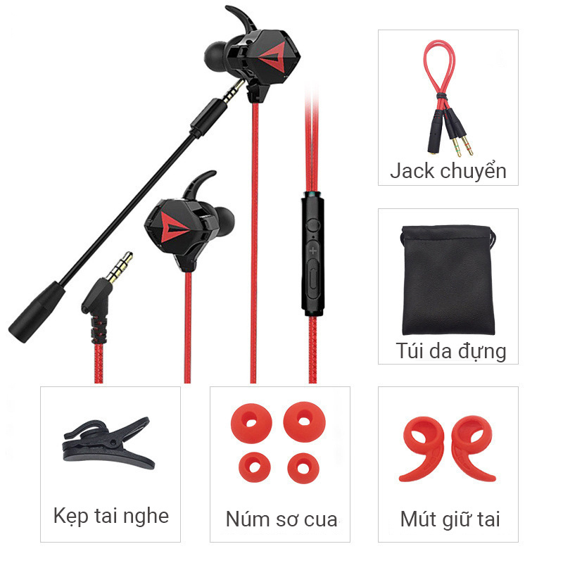 Tai Nghe Đeo Vành Tai G901 Chuyên Chơi Game Có Mic Điều Khiển Trên Dây Giắc 3.5mm