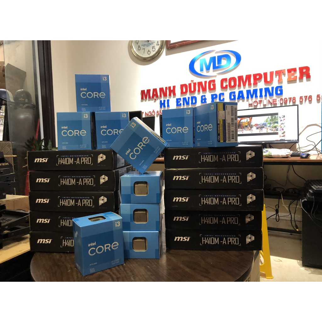 CASE I3 10105f vga 1050ti 4gb Main MSI H410 ram 8gb nguồn x450 vỏ GAMING 3FX kèm 3 fan chỉ 10.4t | BigBuy360 - bigbuy360.vn