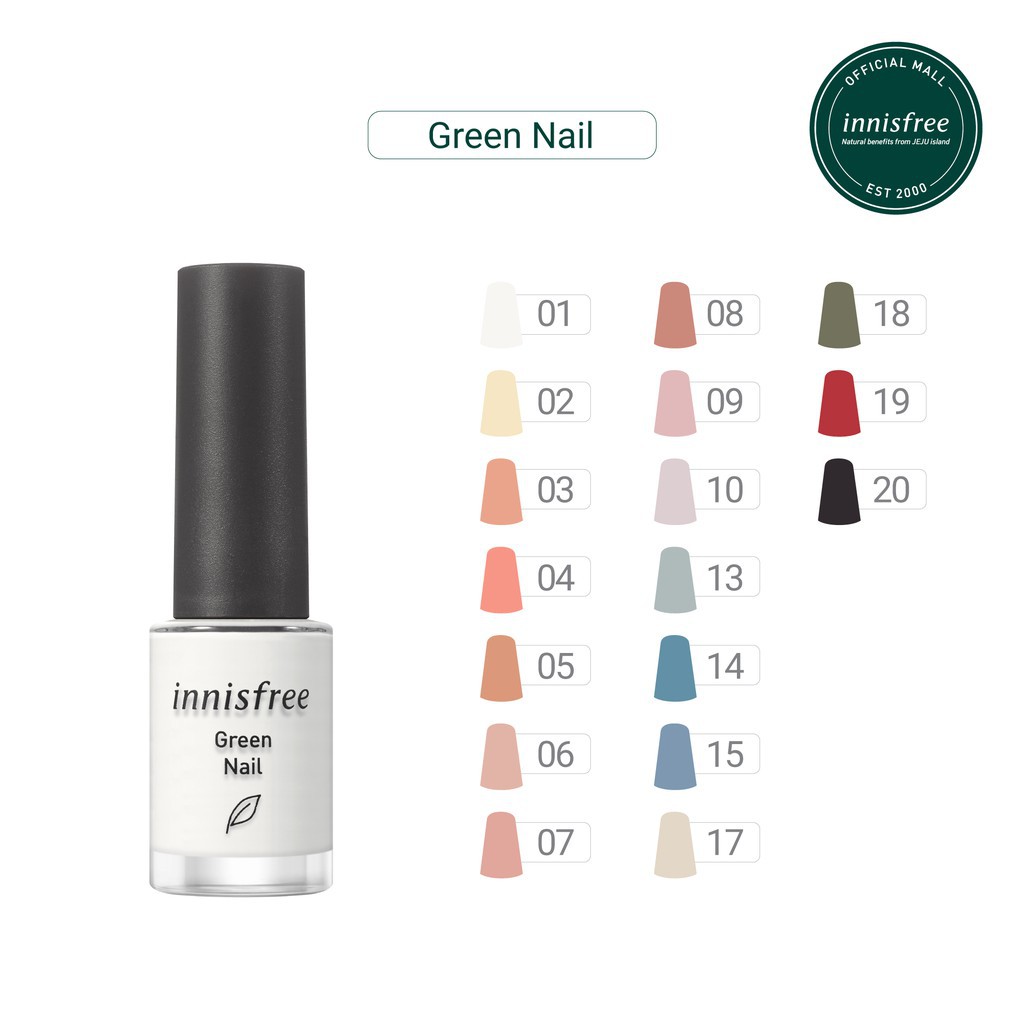 [new] Sơn móng tay Innisfree Green Nail #5 - màu 5 (6ml)