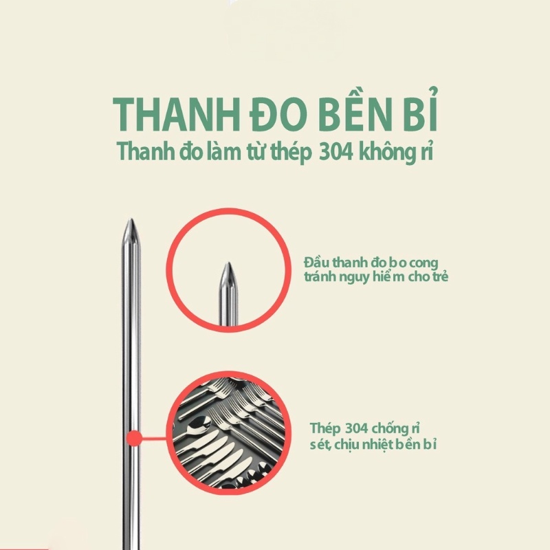 [HCM]Nhiệt kế điện tử đo nước pha sữa cho bé Misuta đo nhiệt độ nước sữa và thức ăn-MY-MST0755