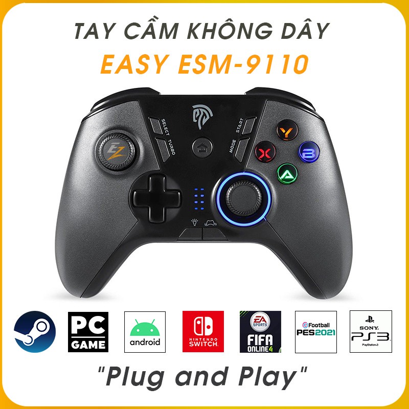 Tay Cầm Chơi Game Không Dây Easy 9110 cho PC, Mobile(Android), Nintendo SW Có Rung Của EZPC