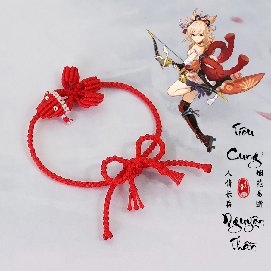 Vòng Tay May Mắn, Handmade DIY Cá Vàng Dựa Theo Nhân Vật Yoimiya Trong Game Genshin Impact [Tiêu Cung - Nguyên Thần]