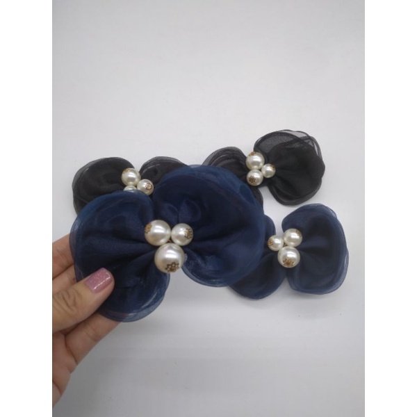 Set 2 nơ hoa hồng trang trí giày