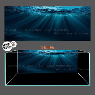 Tranh dán hồ cá 3d , hồ cá rồng , la hán , cá dĩa …