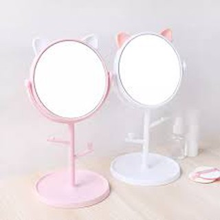 Gương Tai Thỏ,Gương Để Bàn Trang Điểm Dễ Thương Tiện Lợi