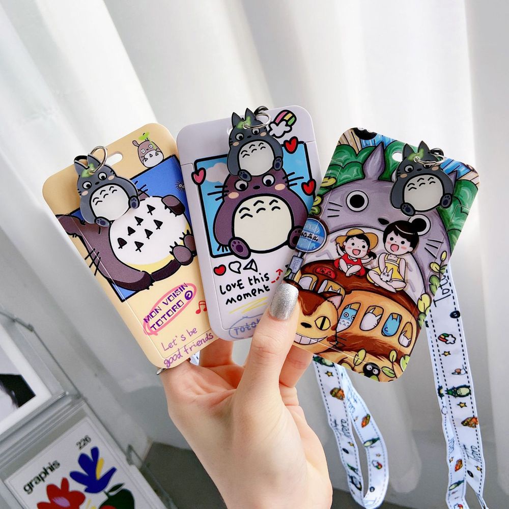 Vỏ đựng thẻ ID họa tiết hoạt hình One Piece kèm dây đeo tiện dụng cho học sinh/thẻ ngân hàng