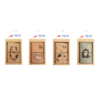 Sổ Traveler's notebook hình mèo cute