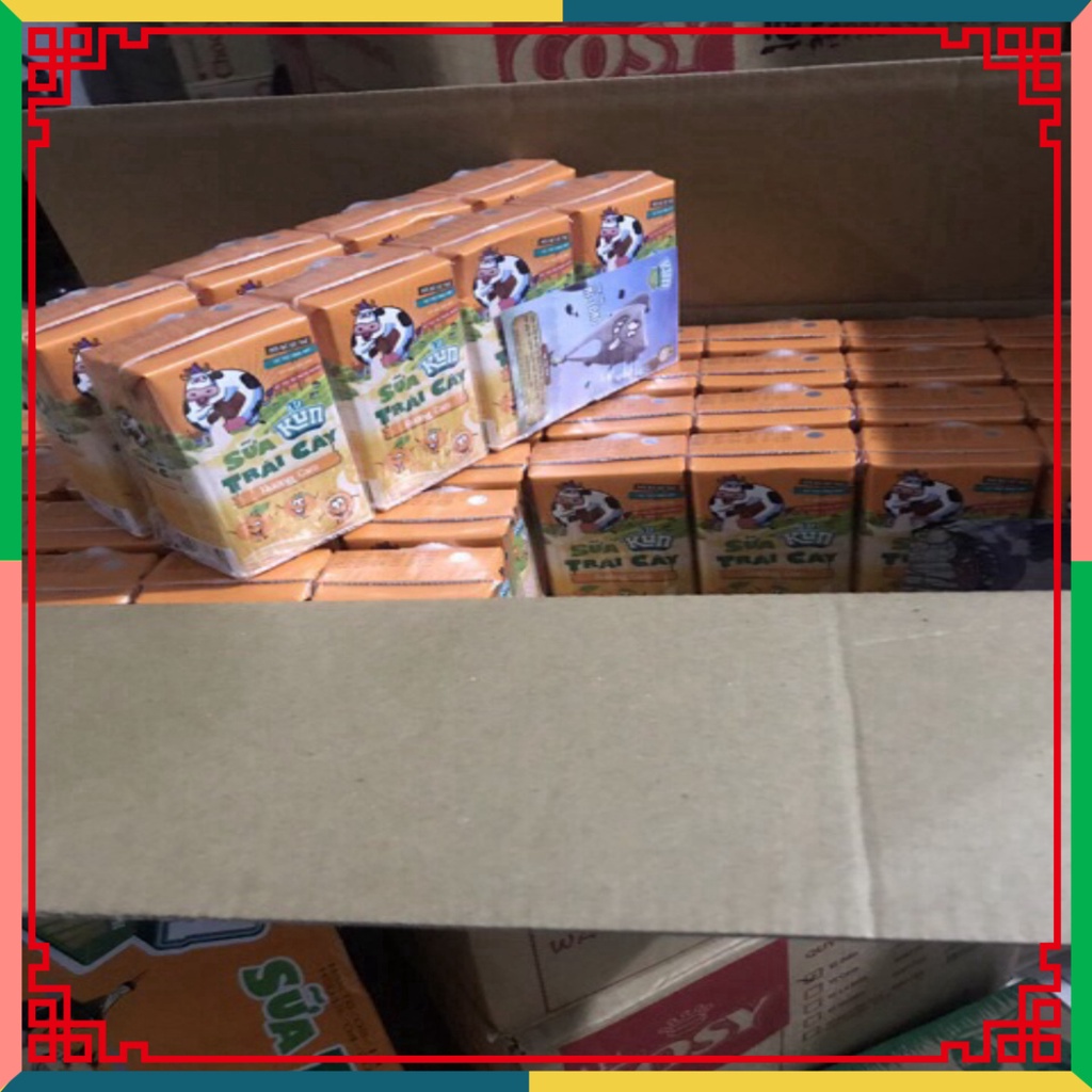 Thùng sữa hoa quả Lif Kun hoa trái cam/Dâu 48 hộp x 110ml ( Đại lý Ngọc Toản)