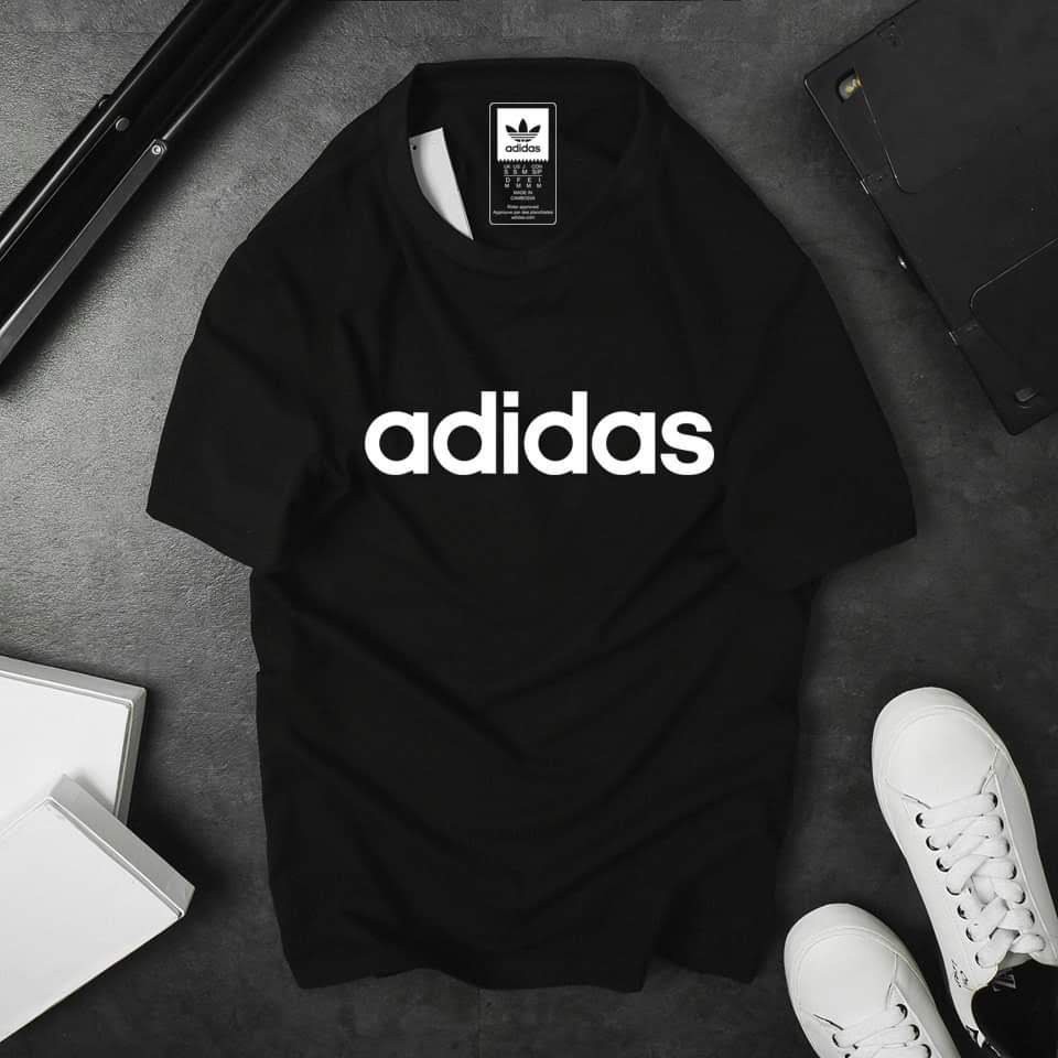 [Ảnh thật] Áo thun tay ngắn cổ tròn ADIDAS chất cotton thoáng mát, thấm hút mồ hôi